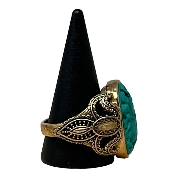 Vintage Barse Sterling Silver Yellow Gold Overlay Band Ring Oval Bezel Set - Picture 2 of 7